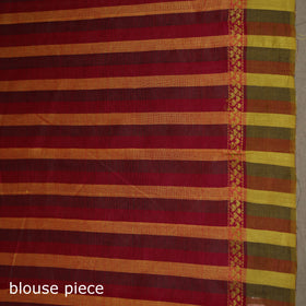 Peepal Leaf Buti Jacquard Pure Handloom Cotton Saree 04