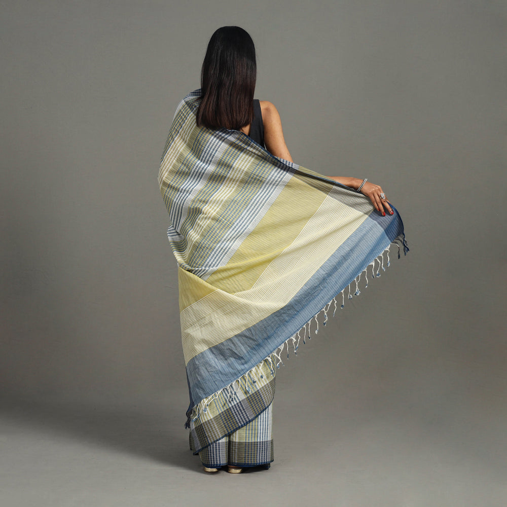 Multicolor - Stripes Cotton Handloom Saree 07