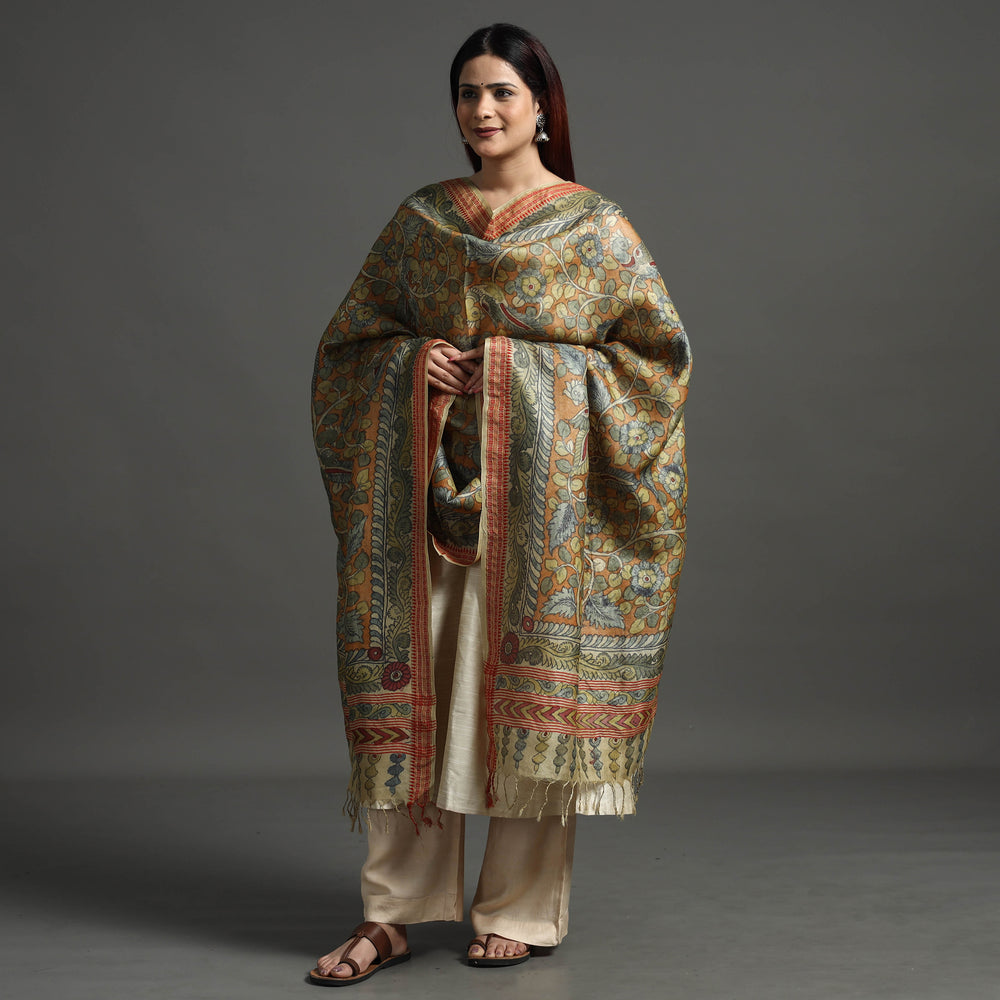 kalamkari silk dupatta