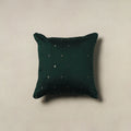Polka Dot Zari Buti Plain Cushion Cover (16 x 16 in) 20