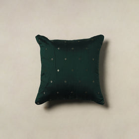 Polka Dot Zari Buti Plain Cushion Cover (16 x 16 in) 20