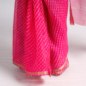  Leheriya Tie-Dye Mothra Kota Doria Silk Saree 