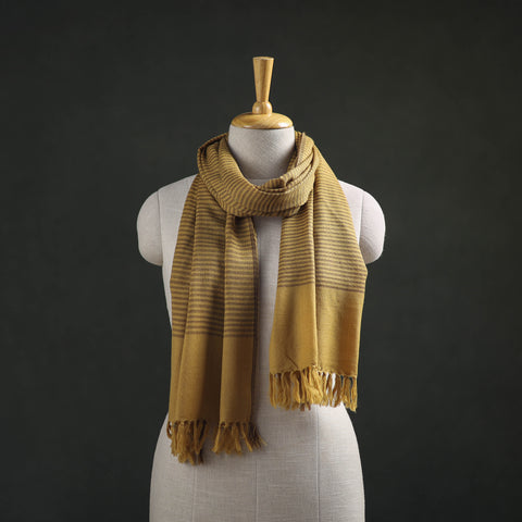 Yellow - Kumaun Handwoven Pure Merino Wool Stole 101