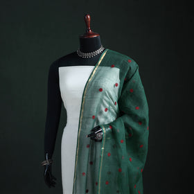 Kota Doria Cotton Embroidered Plain Dupatta 11