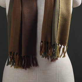 Brown - Kumaun Handwoven Pure Merino Wool Stole 102