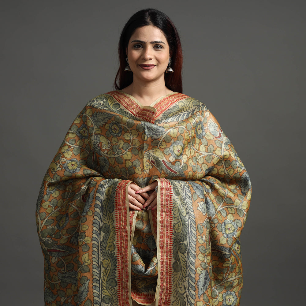 kalamkari silk dupatta