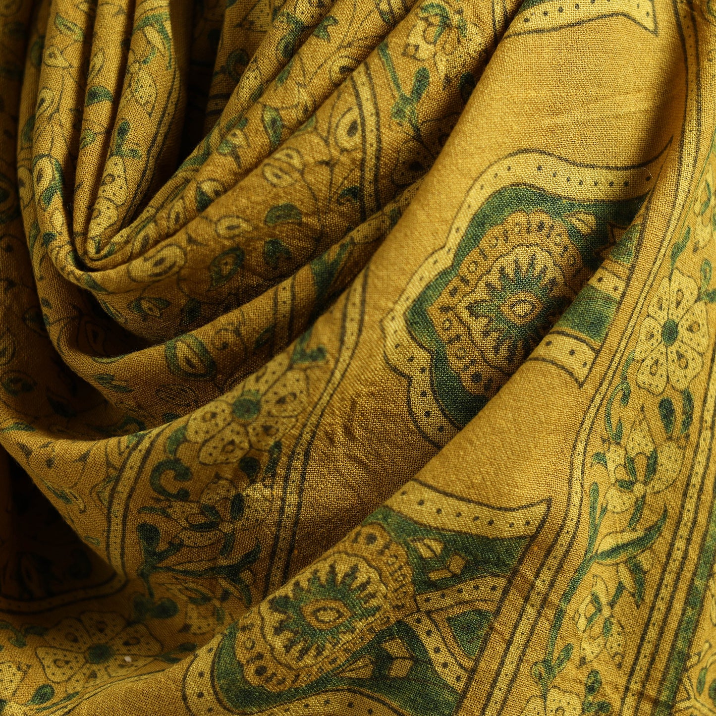 Ajrakh Hand Block Print Natural Dyed Handwoven Acrylic Wool Shawl 13