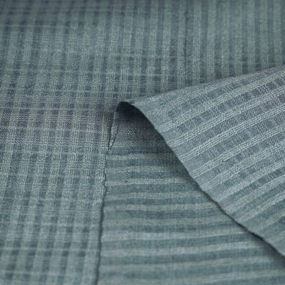 Light Green Vidarbha Tussar Silk Checks Handloom Fabric