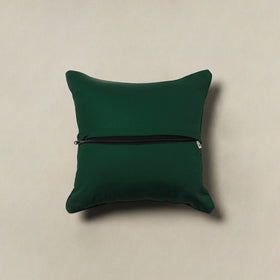 Polka Dot Zari Buti Plain Cushion Cover (16 x 16 in) 20