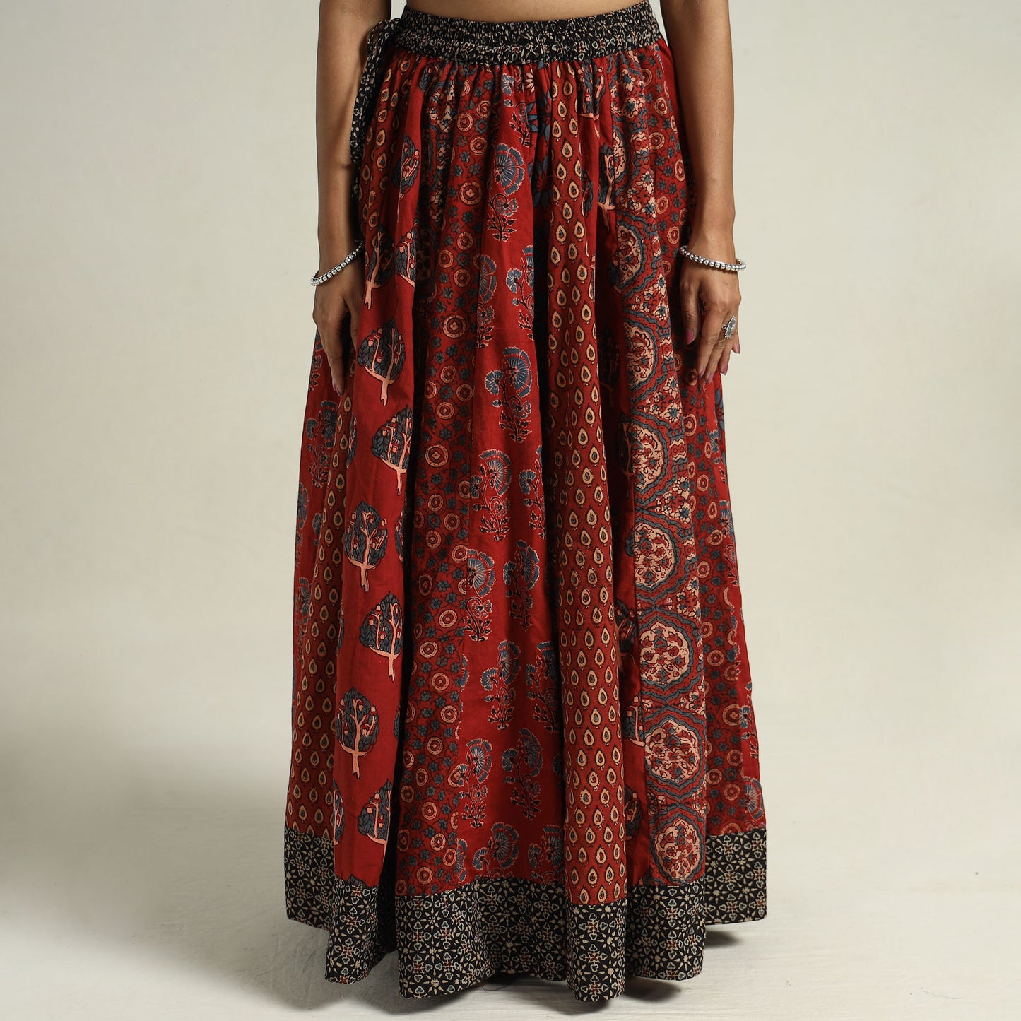 Ajrakh Patchwork Skirt 