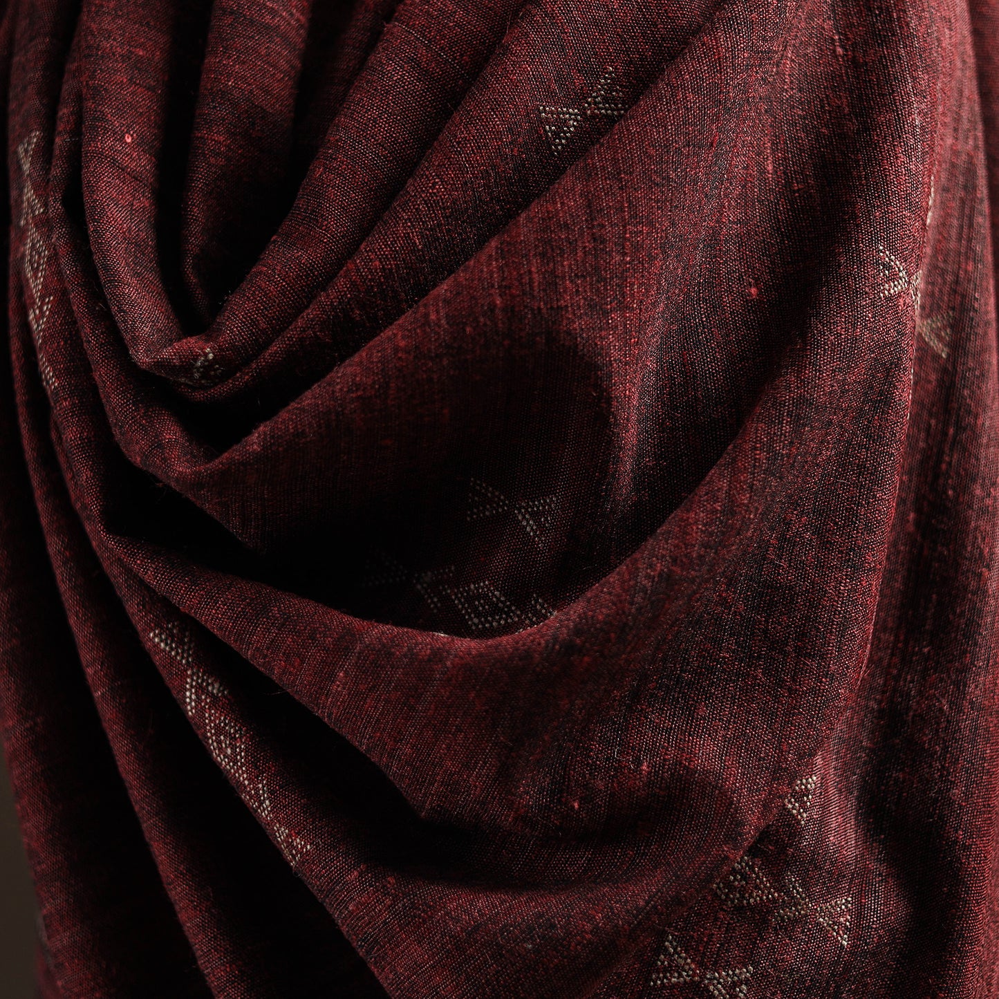 Kutch Bhujodi Handspun Handwoven Merino Wool x Katia Silk Chomuk Buta Shawl 03