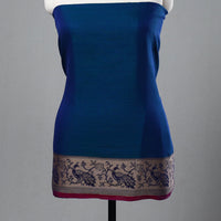 Blue - 3pc Mercerized Cotton Dharwad Dress Material 16