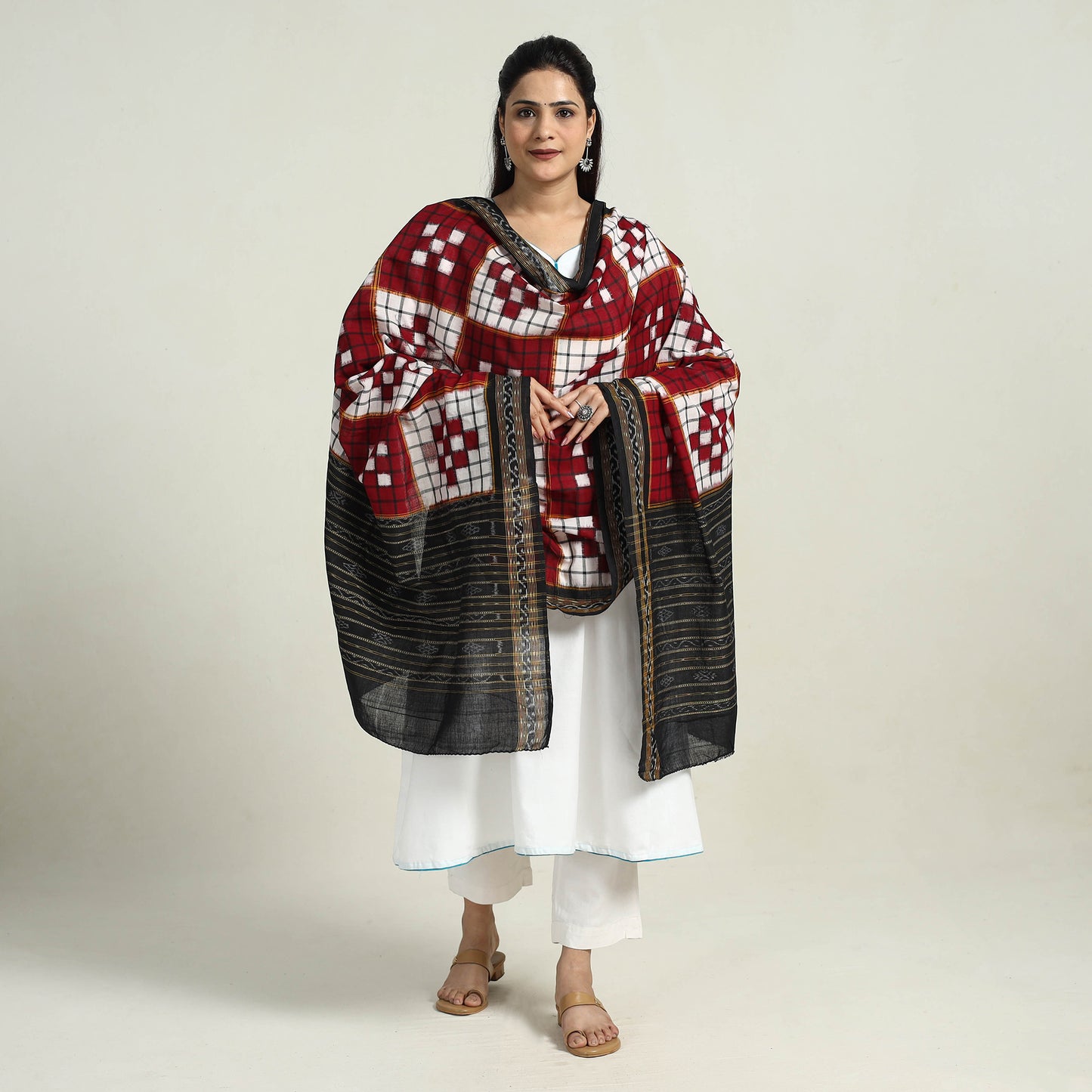 Sambalpuri Ikat Weave Handloom Cotton Dupatta