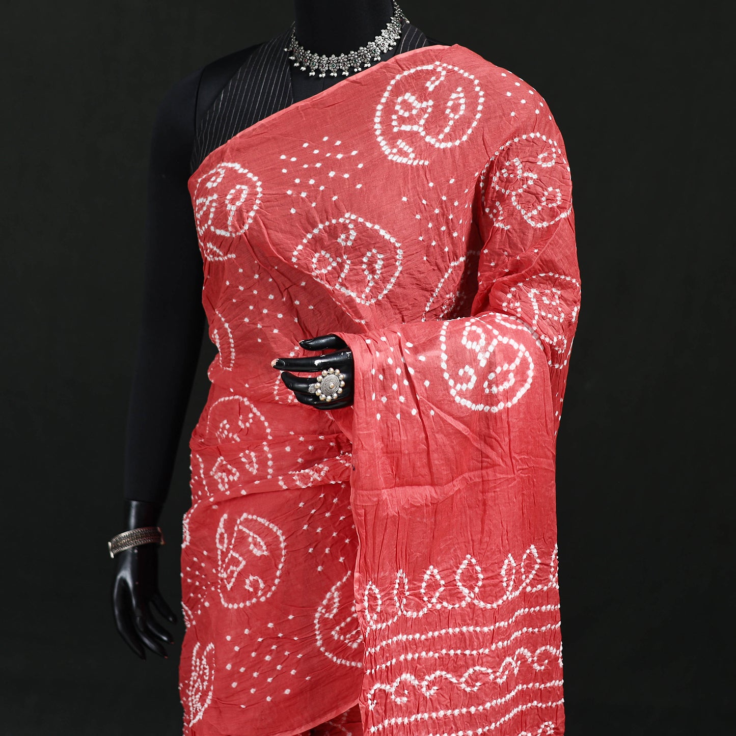 Kutch Bandhani Tie-Dye Cotton Saree 50