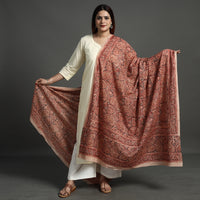 Red - Pedana Kalamkari Block Printed Cotton Dupatta 162