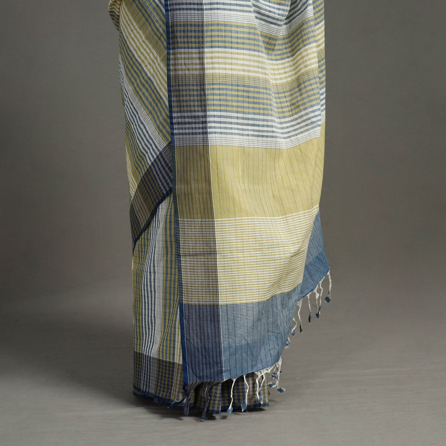 Multicolor - Stripes Cotton Handloom Saree 07