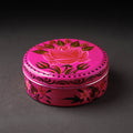  Banaras Handpainted Stainless Steel Pink Masala Box