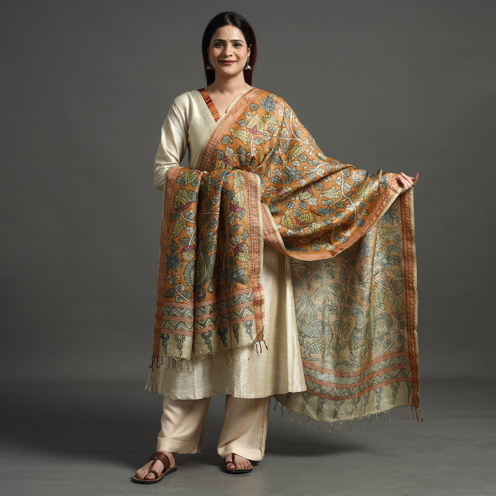 kalamkari silk dupatta