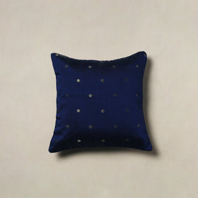 Polka Dot Zari Buti Plain Cushion Cover (16 x 16 in) 21