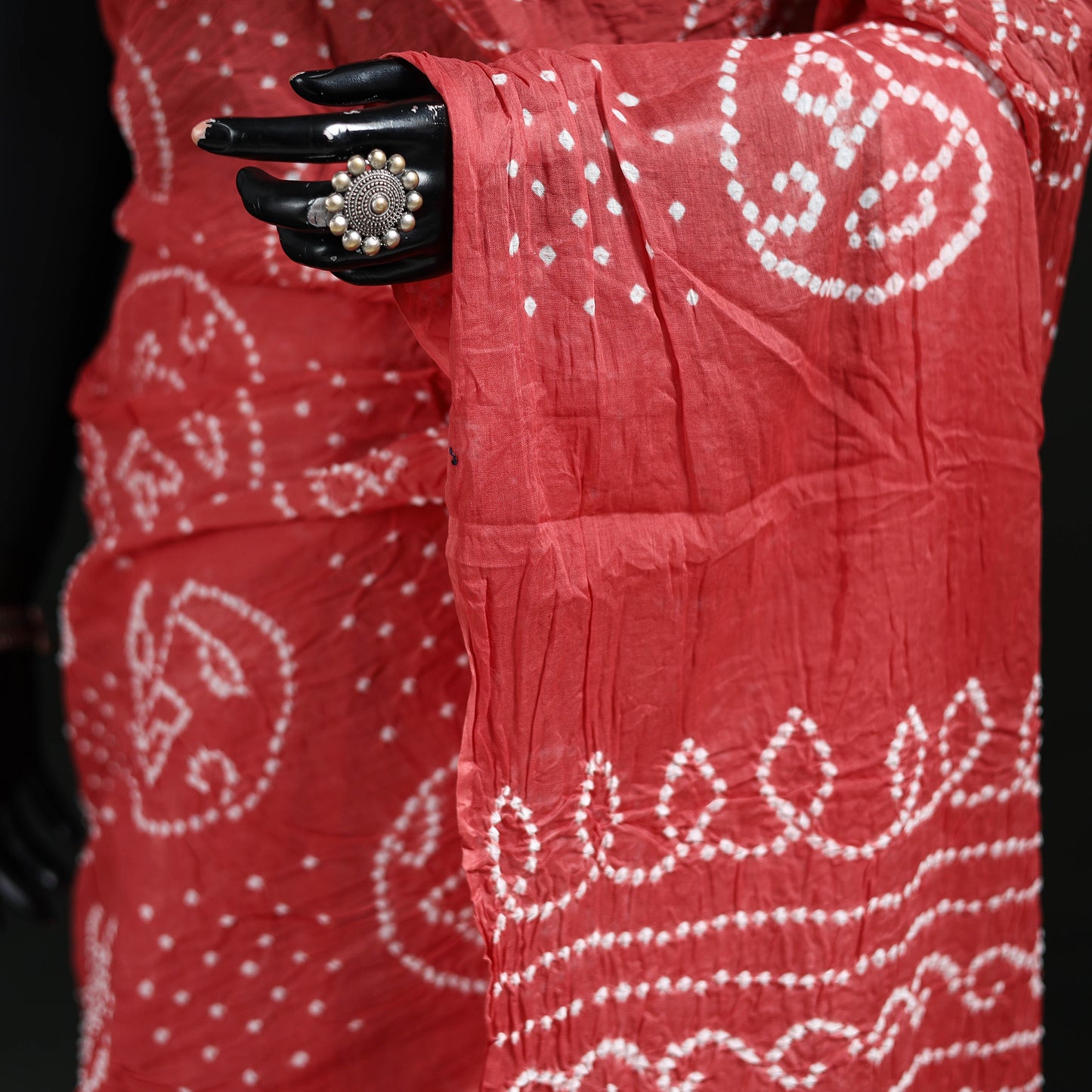 Kutch Bandhani Tie-Dye Cotton Saree 50