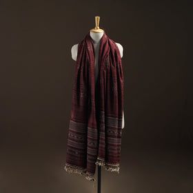 Kutch Bhujodi Handspun Handwoven Merino Wool x Katia Silk Chomuk Buta Shawl 03
