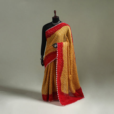 Kutch Tie-Dye Bandhani Cotton Saree with Blouse Piece 38