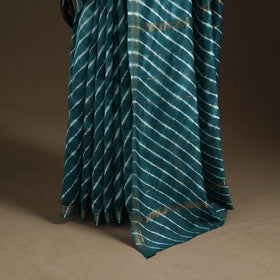 Chanderi Silk Leheriya Tie-Dye Saree with Zari Border 06