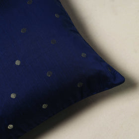 Polka Dot Zari Buti Plain Cushion Cover (16 x 16 in) 21