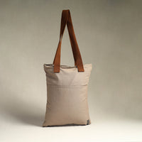 Beige - Assam's Iconic Symbols Cotton Canvas Tote Bag