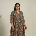 Buy Green Printed Cotton A-Line Kalamkari Kurta For Women