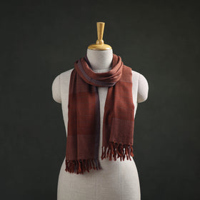 Brown - Kumaun Handwoven Pure Merino Wool Stole 107