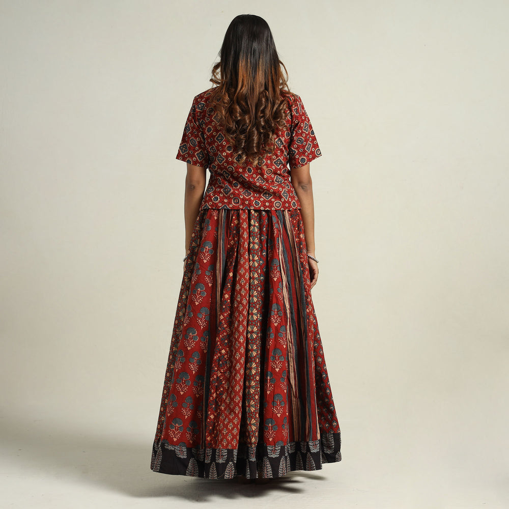 Ajrakh Patchwork Skirt 