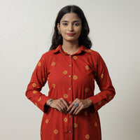 Orange - Jacquard Cotton Co-Ord Set 01