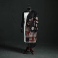 Black - Mata Ni Pachedi Handpainted Natural Dyed Chanderi Silk Handloom Dupatta 09