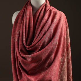 Kutch Bhujodi Handspun Handwoven Merino Wool x Katia Silk Chomuk Buta Shawl 04