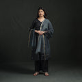 Plain Slub Cotton Hand Embroidered Suit Set with Dupatta for women 06