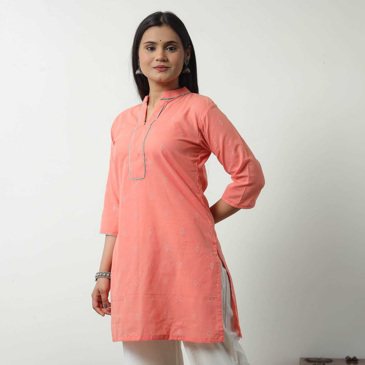jacquard kurta