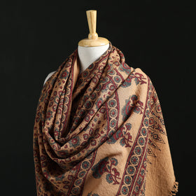 Ajrakh Hand Block Print Natural Dyed Handwoven Acrylic Wool Shawl 15