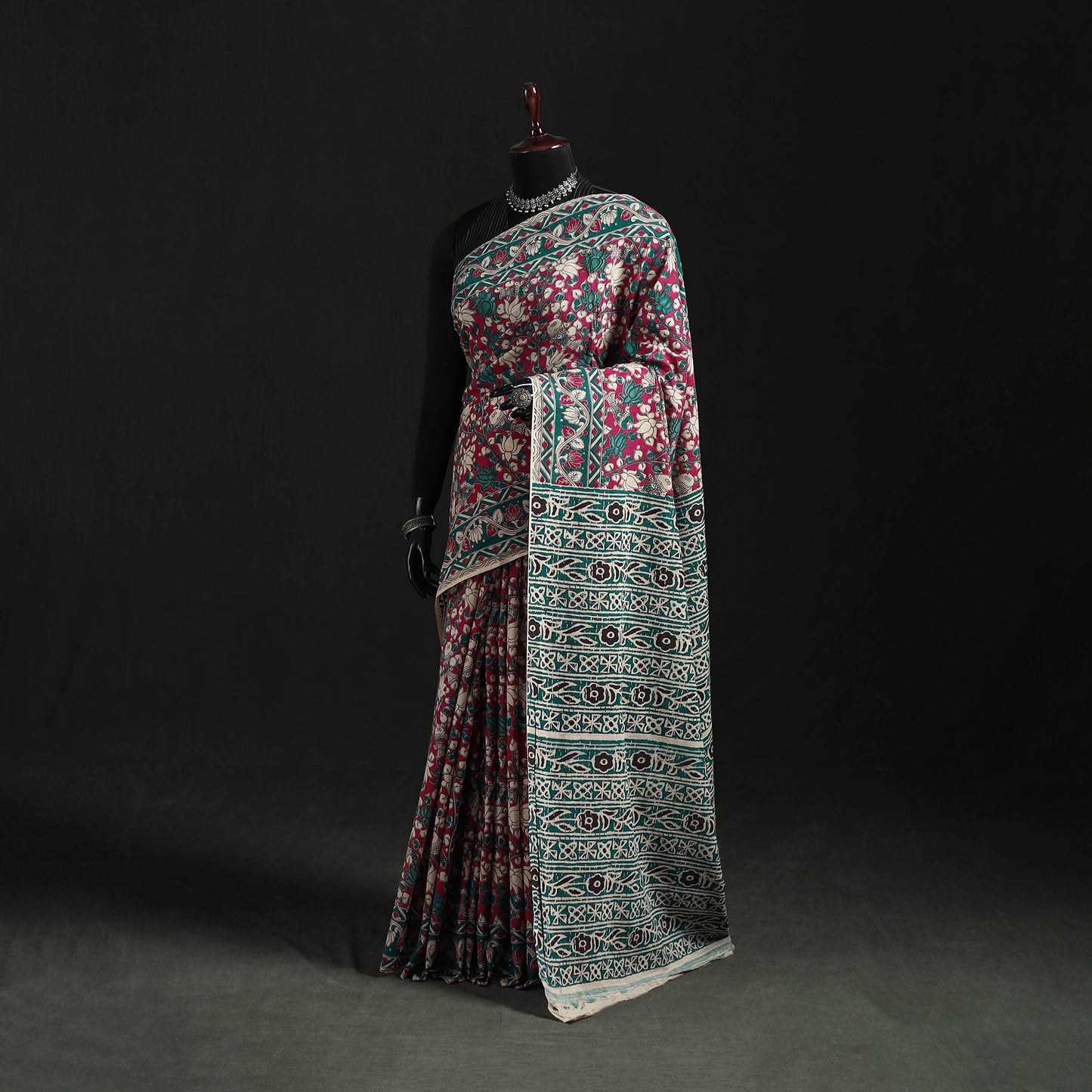 Kalamkari Printed Cotton Saree 01