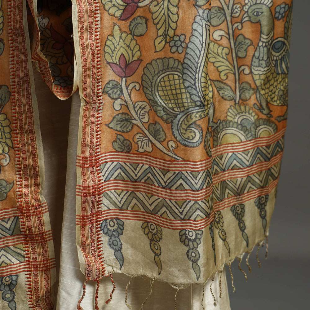 kalamkari silk dupatta