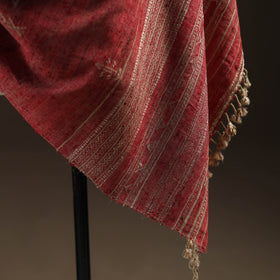 Kutch Bhujodi Handspun Handwoven Merino Wool x Katia Silk Chomuk Buta Shawl 04