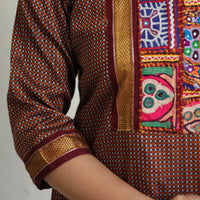 Brown - Traditional Cotton Khun Straight Kurta for Women 19