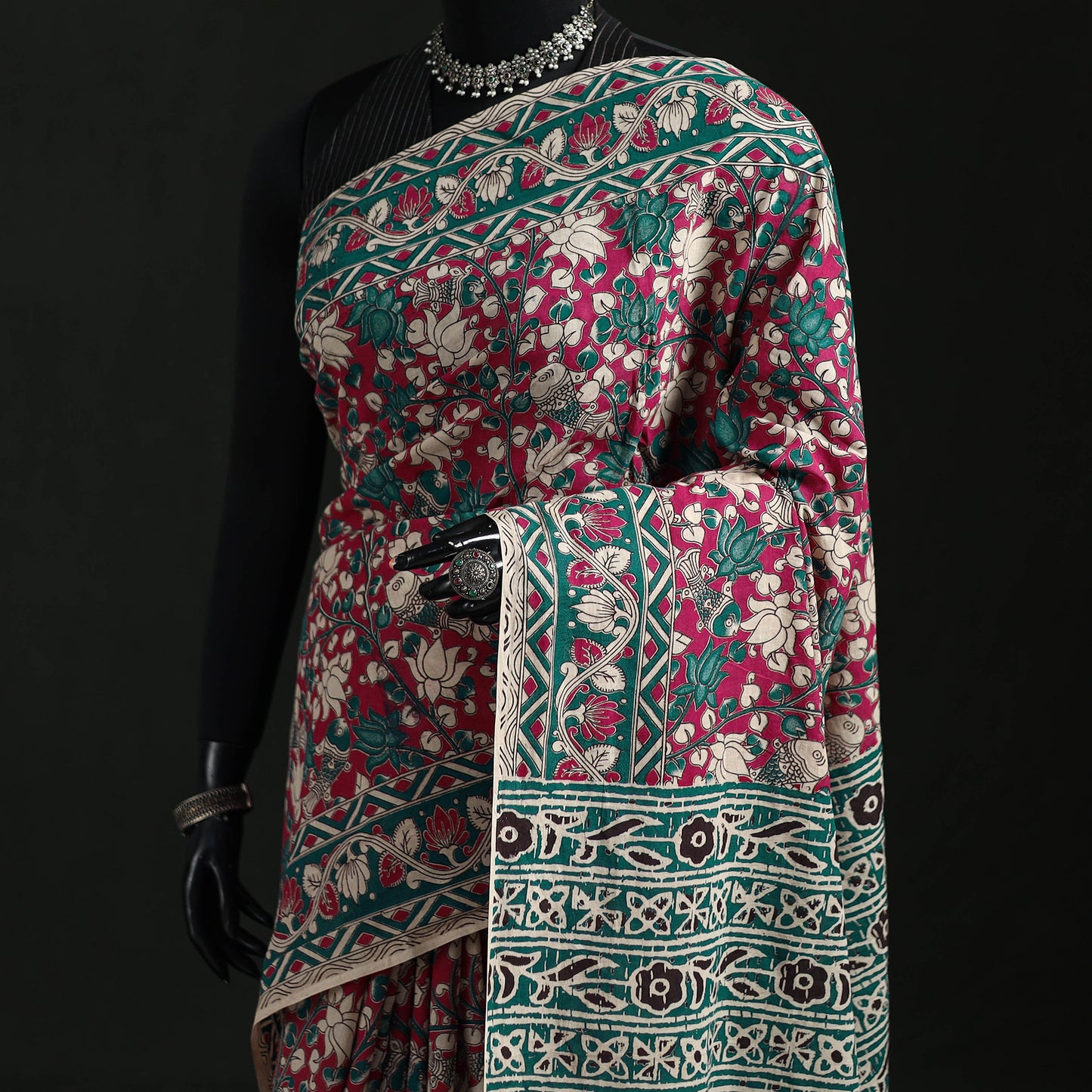 Kalamkari Printed Cotton Saree 01
