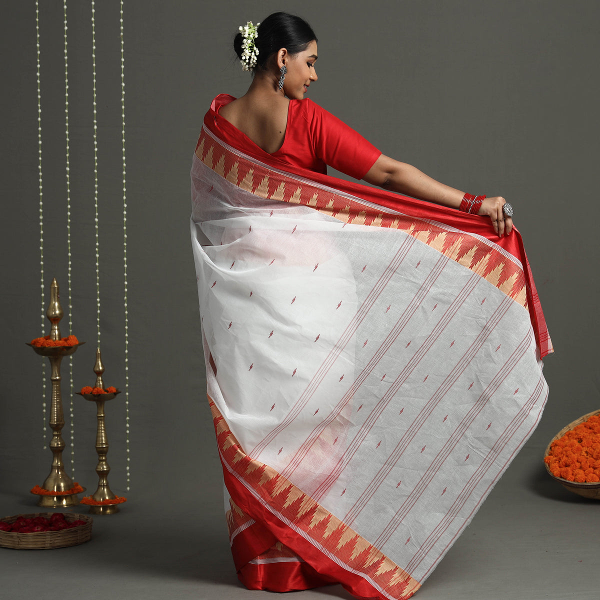 phulia jamdani cotton saree