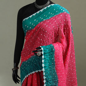 Kutch Tie-Dye Bandhani Cotton Saree with Blouse Piece 39