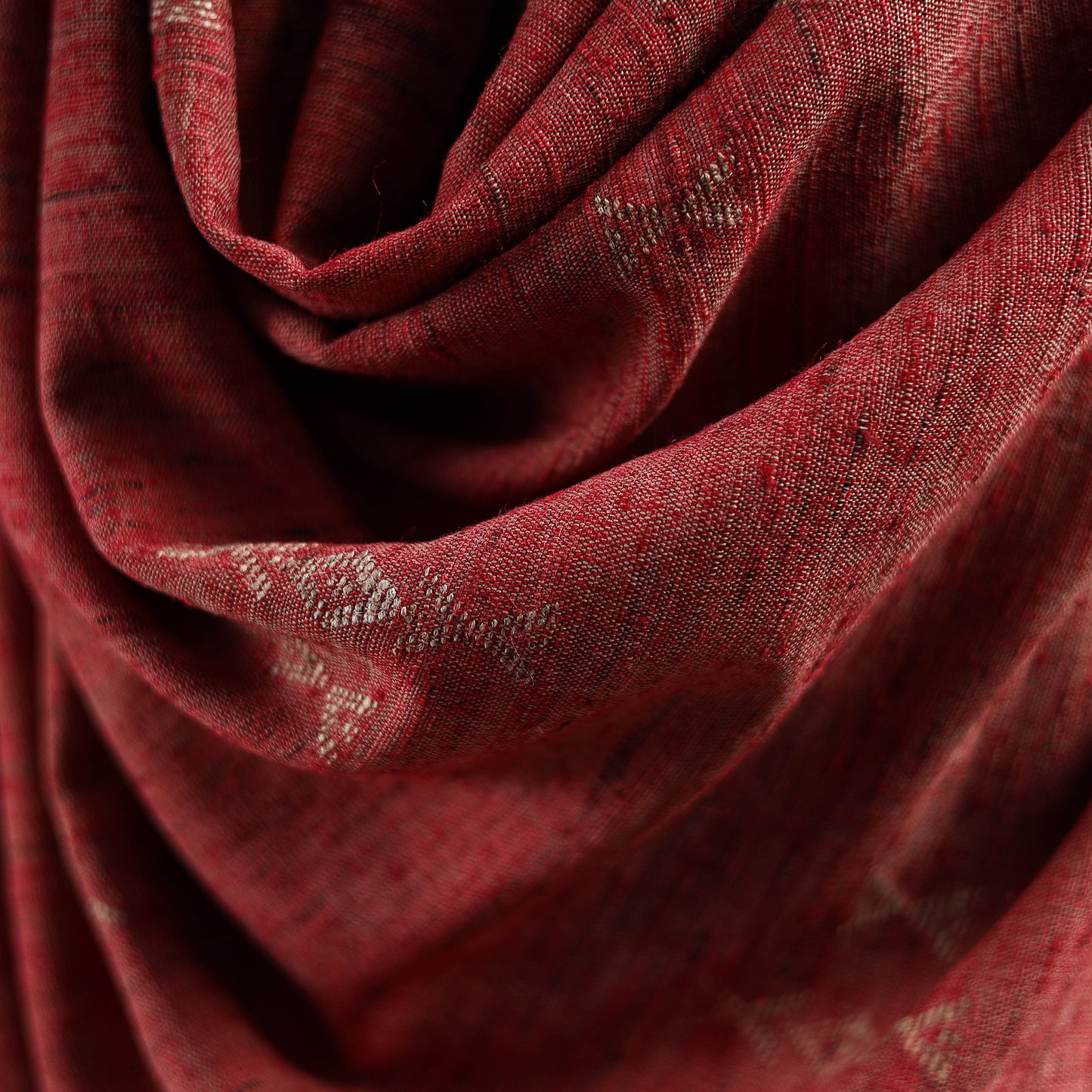 Kutch Bhujodi Handspun Handwoven Merino Wool x Katia Silk Chomuk Buta Shawl 04