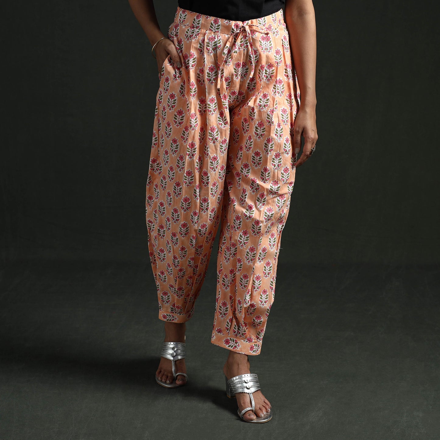 Sanganeri Hand Block Print Cotton Afghani Salwar 04