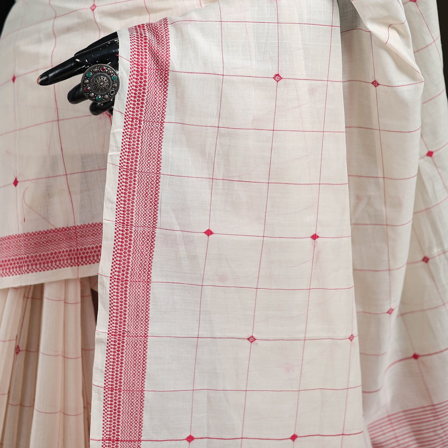 Godavari Jamdani Buti Pure Handloom Cotton Saree 06