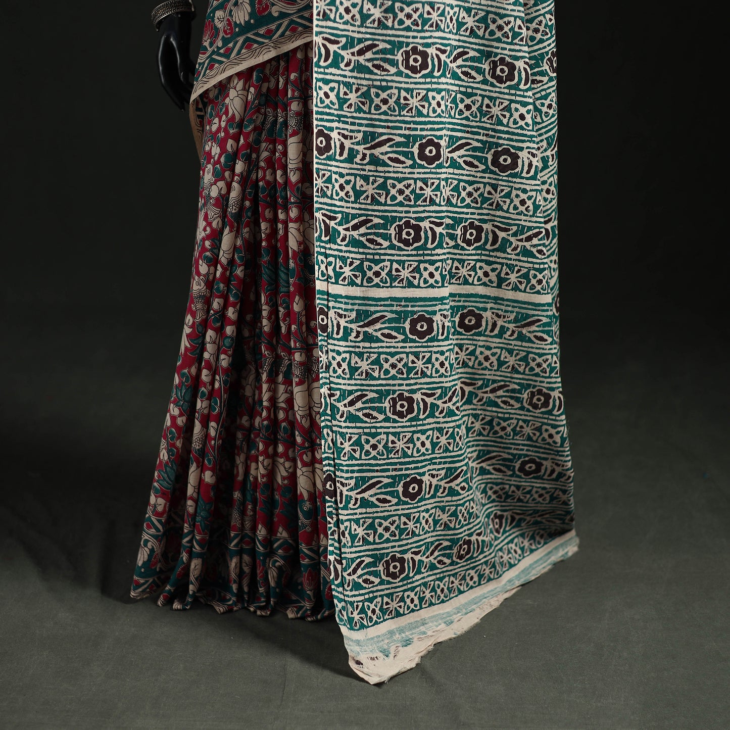 Kalamkari Printed Cotton Saree 01