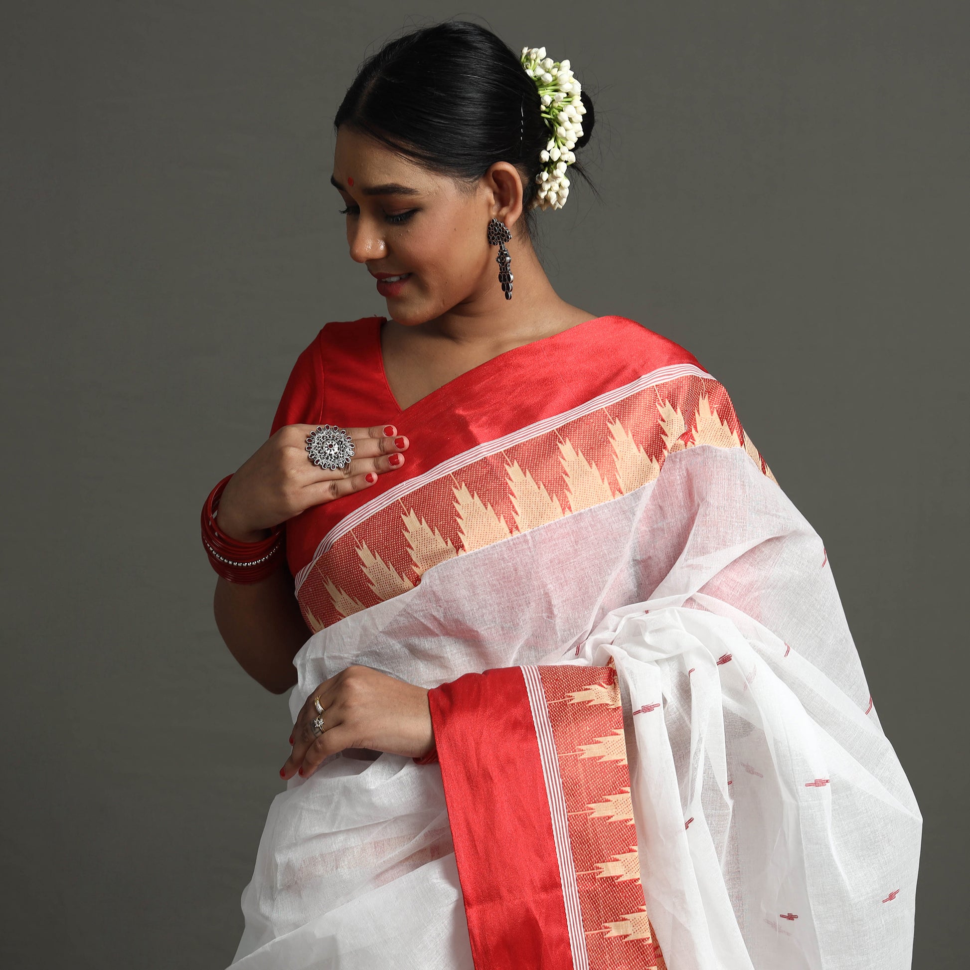 phulia jamdani cotton saree